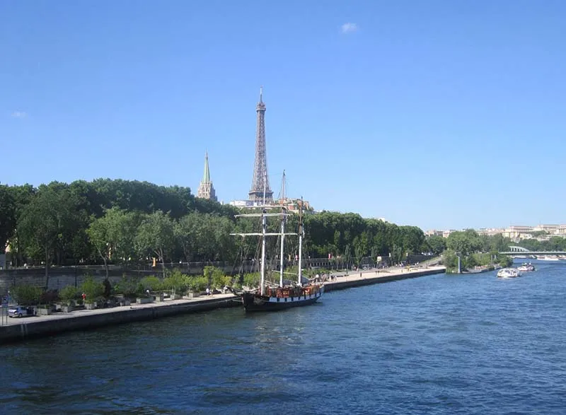 View over the Seine, Paris. after