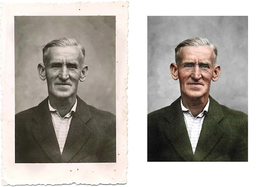 restored portrait photograph