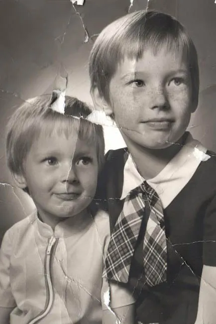 Photo restoration work before